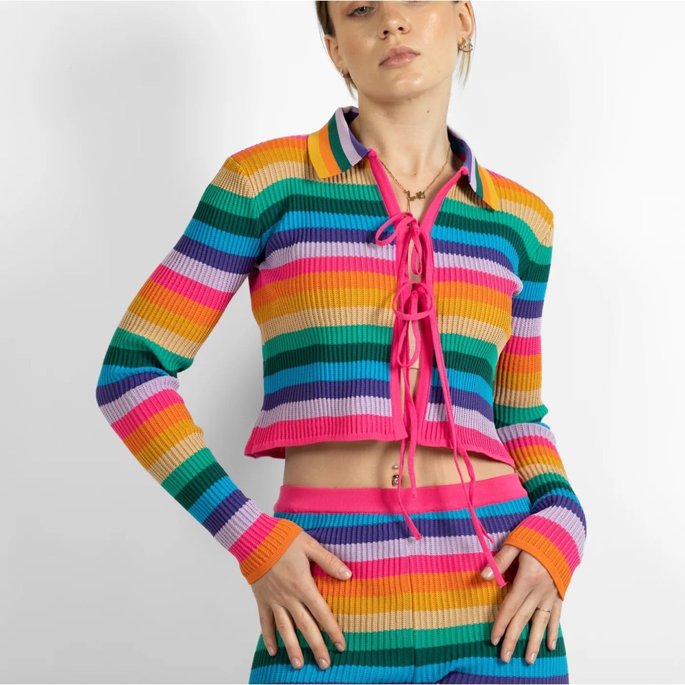 PSC Rainbow stripe knit top and trousers - Picture 7 of 10